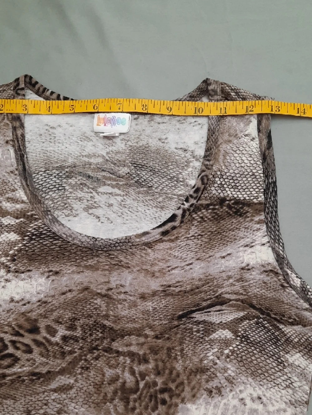 LuLaRoe's Sleeveless Brown Animal-Print Fit & Flare Dress - Size M - Picture 5 of 9